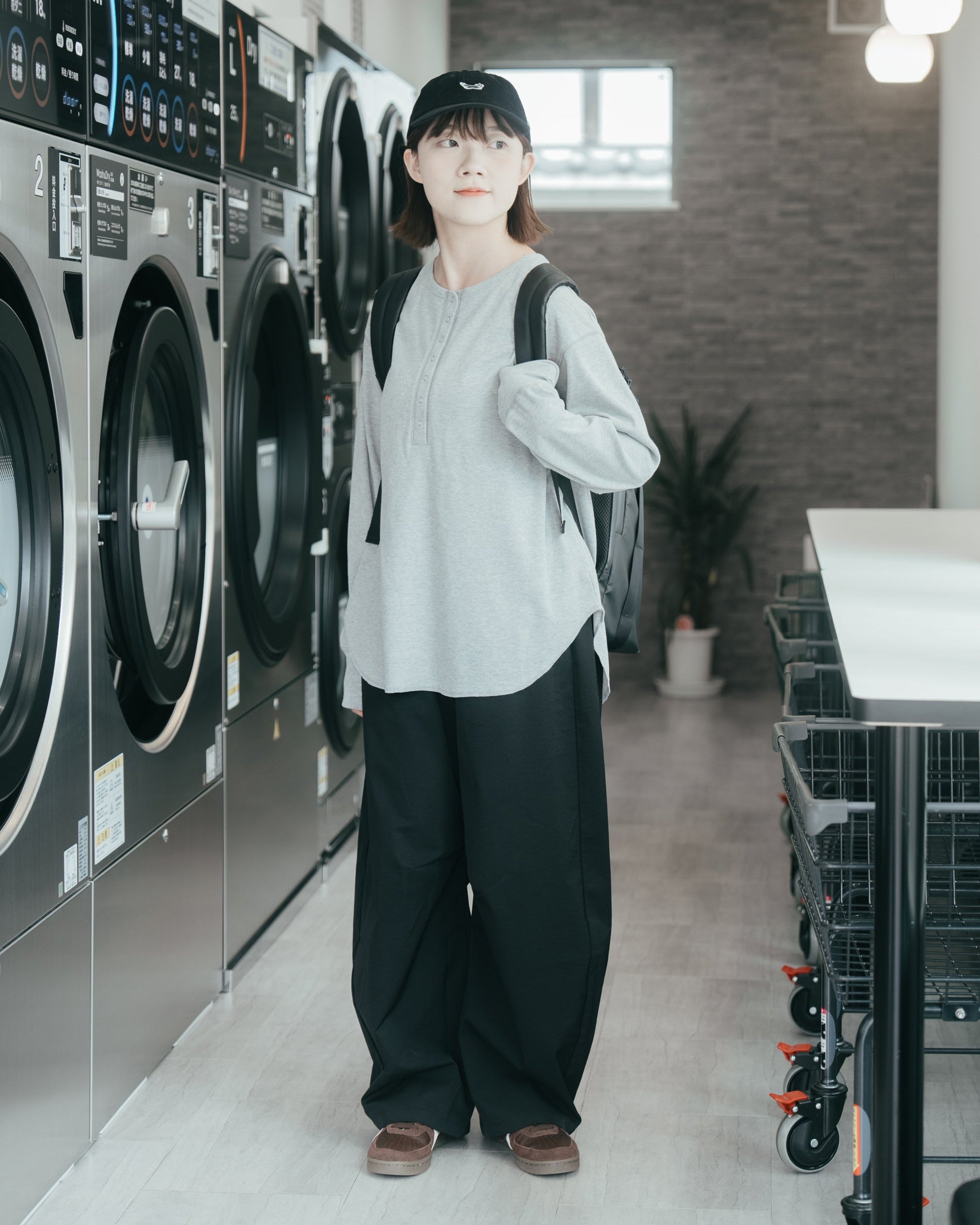 酷女孩防水抗皺彎刀褲 | 黑