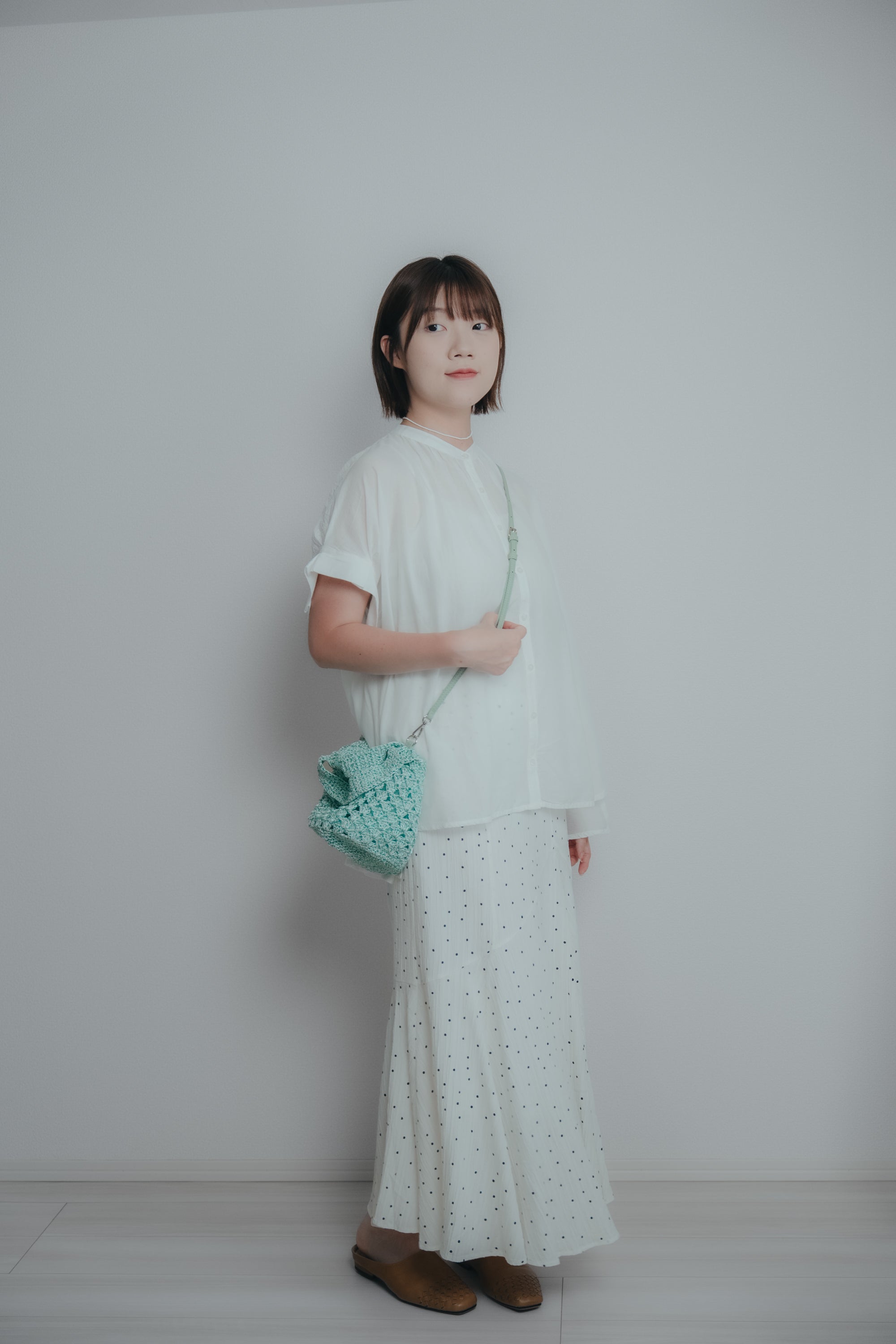 印度棉刺繡雲朵襯衫｜白